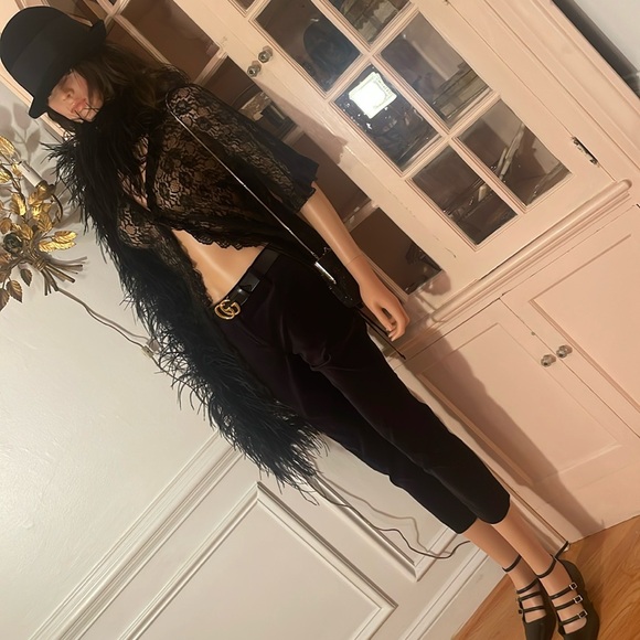 ANN TAYLOR Petite size 2  100% cotton black velvet hipster capri pant - Picture 2 of 13